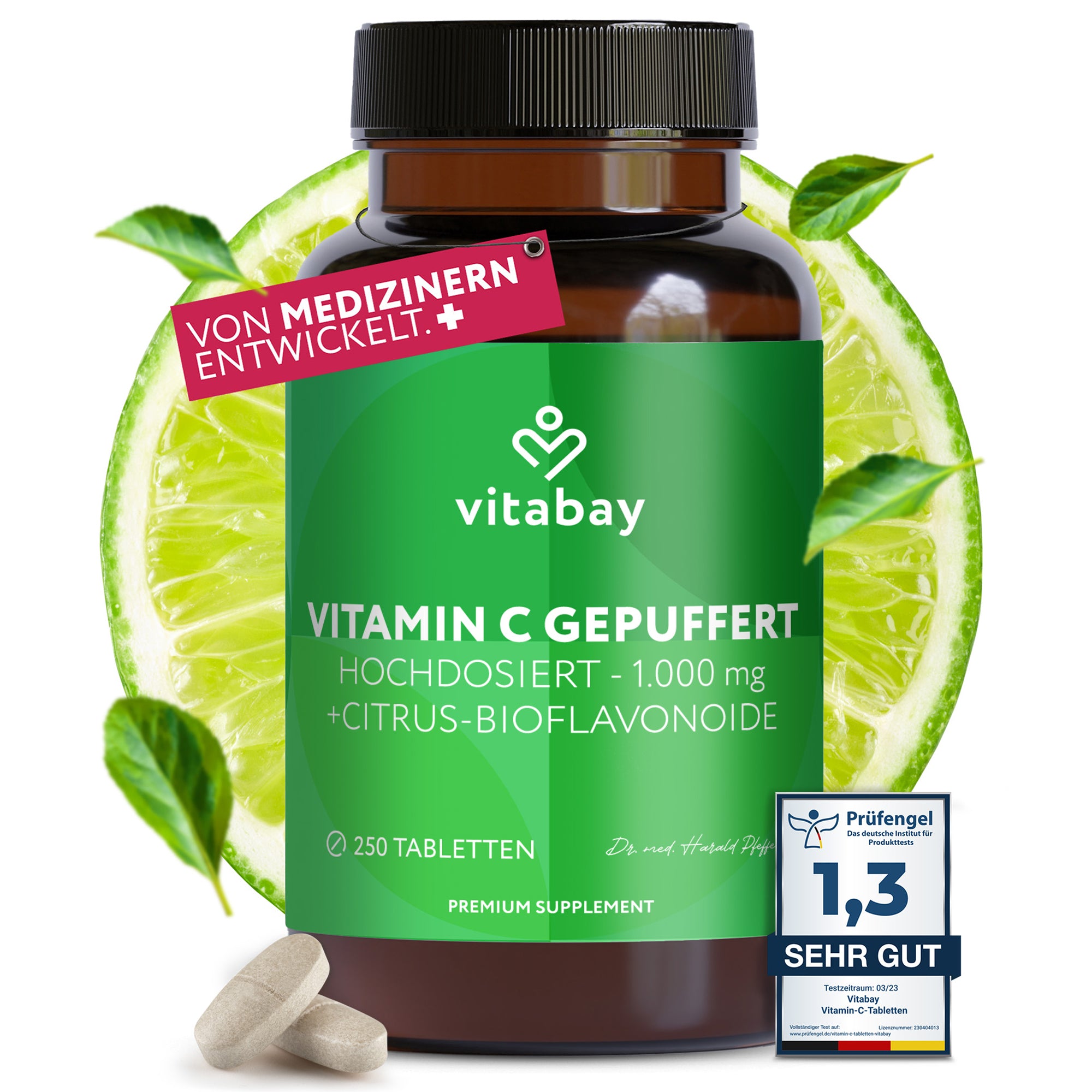 Vitamina C 1000 mg + Bioflavonoidi (Time Release) - Compresse vegane