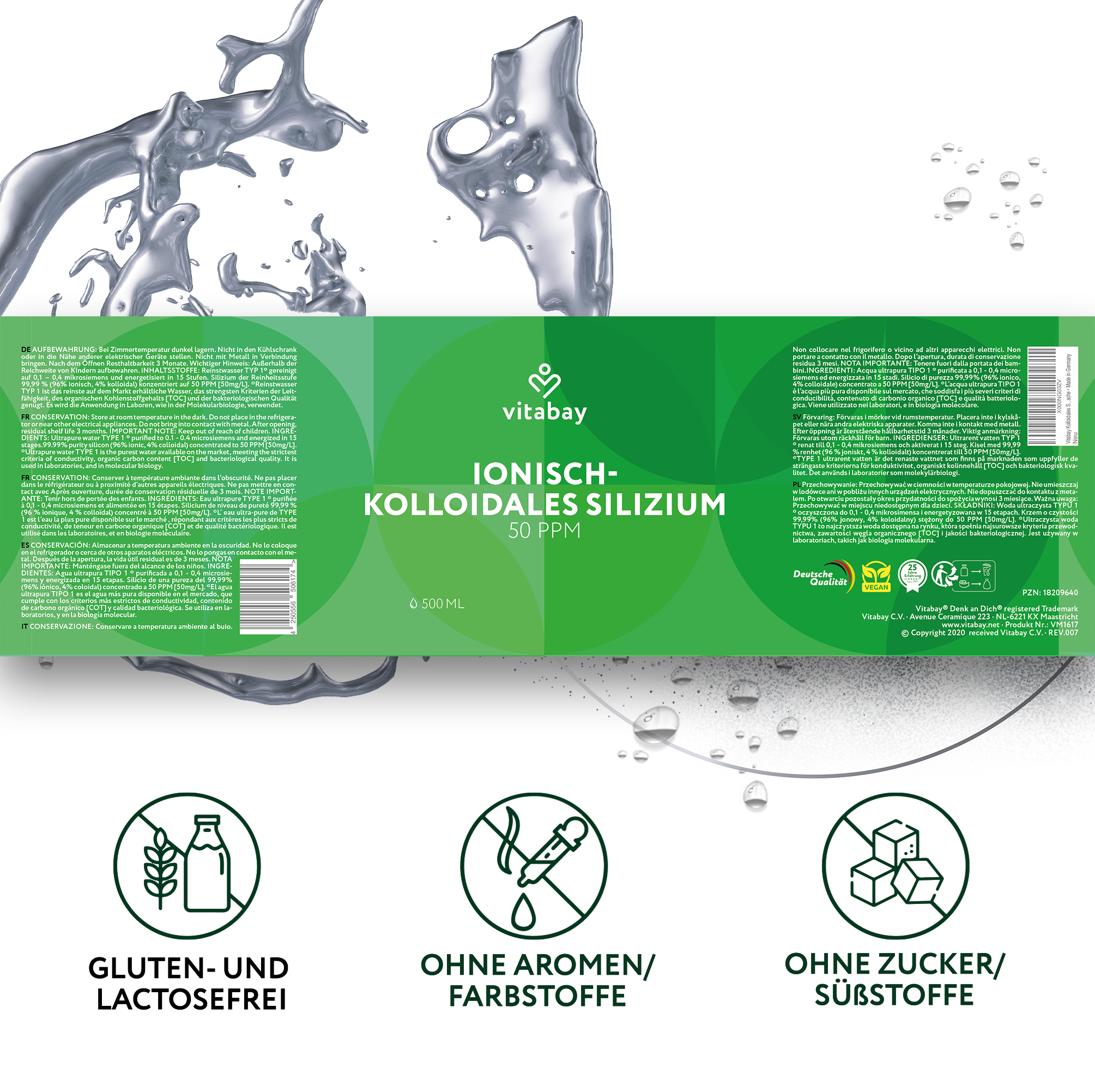 Silicio colloidale 50 PPM - livello di purezza 99,99%