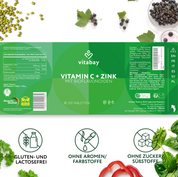 Vitamina C 1000 mg + Zinco - 200 compresse vegane