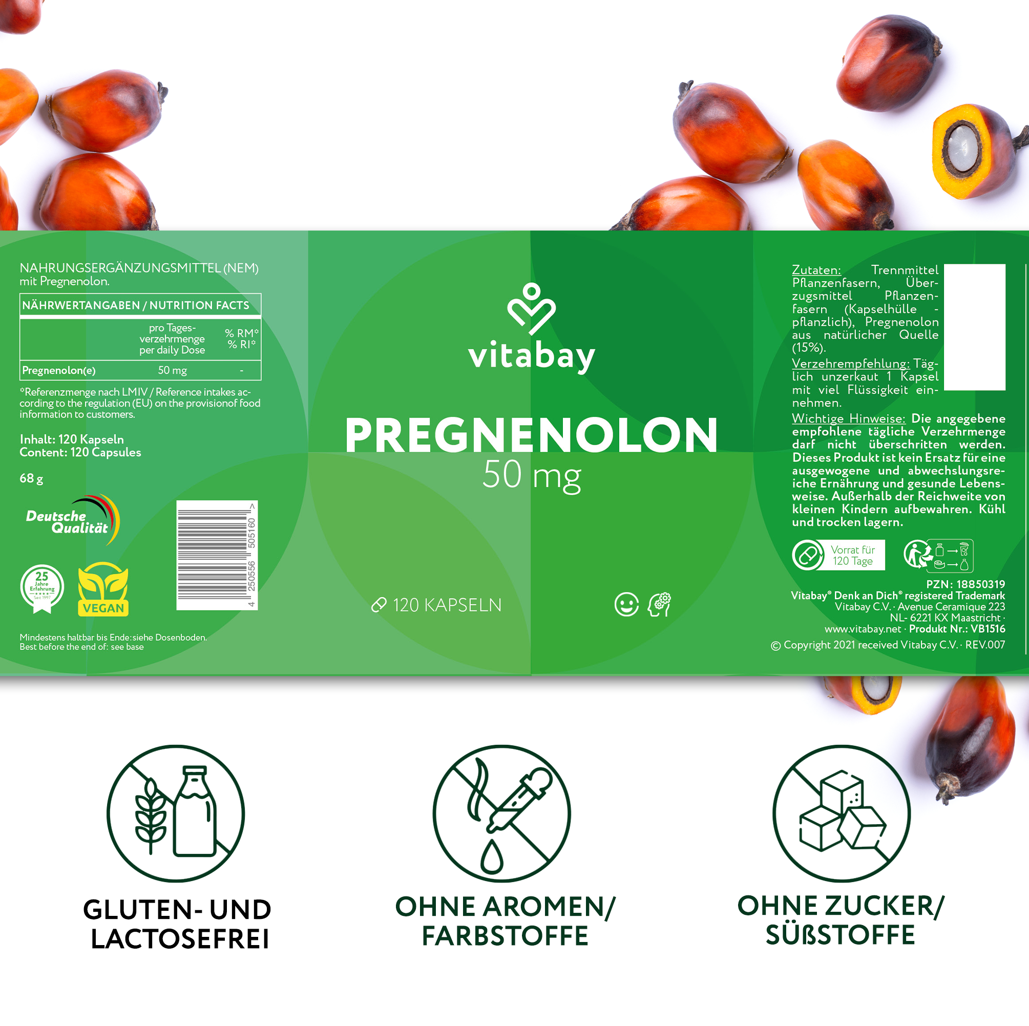 Pregnenolone 50 mg - capsule vegane