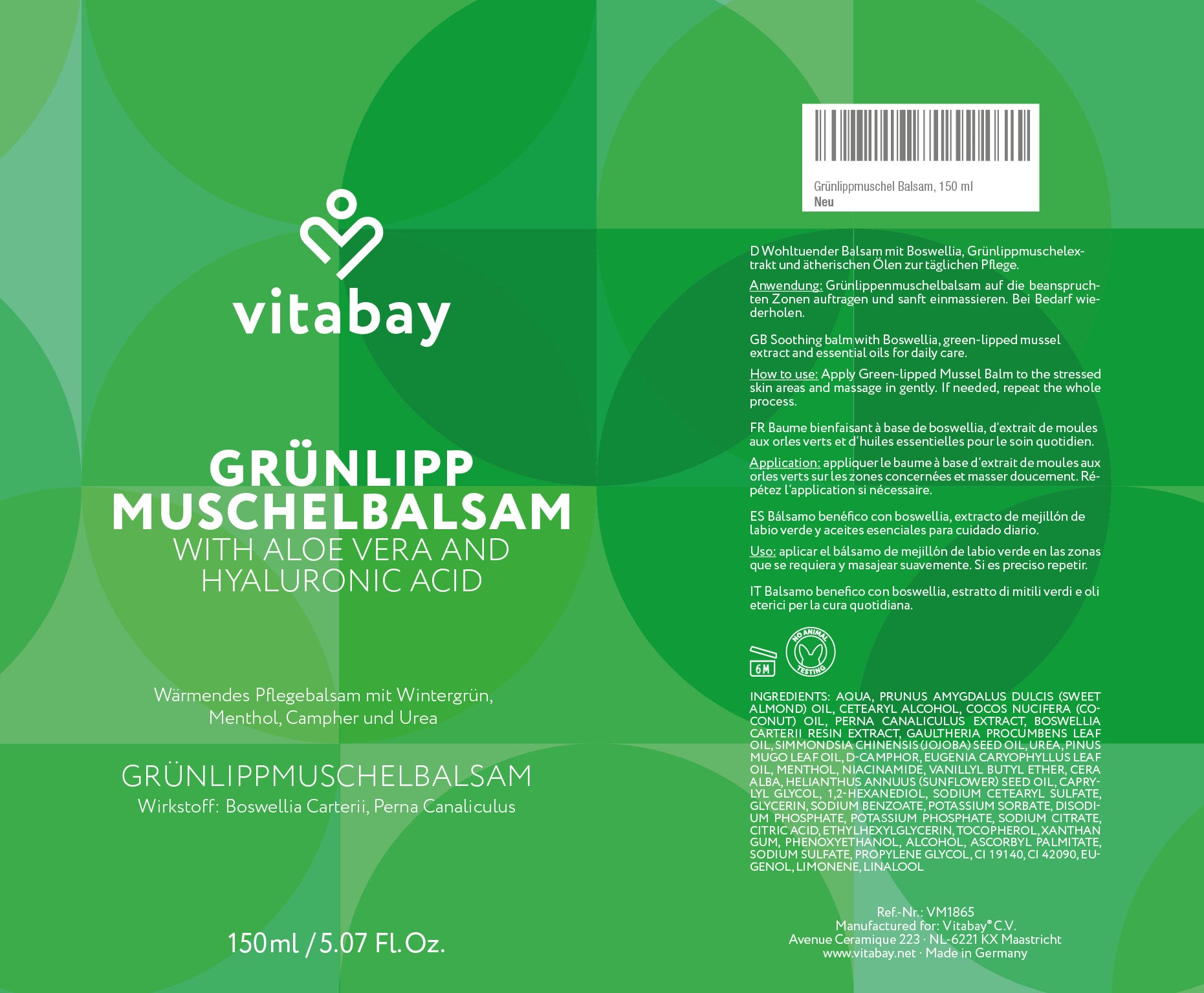 Balsamo alle cozze dalle labbra verdi - 150ml