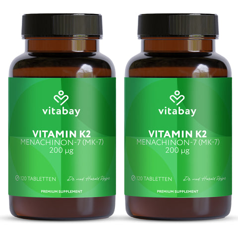 Vitamin K2 MK-7 200 µg - Vegane Tabletten