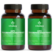 Estratto di semi d'uva OPC alto dosaggio - 1000 MG - 120 compresse vegane