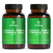 Vitamina D3 Depot 10.000 UI + Vitamina K2 200mcg - 180 compresse vegane