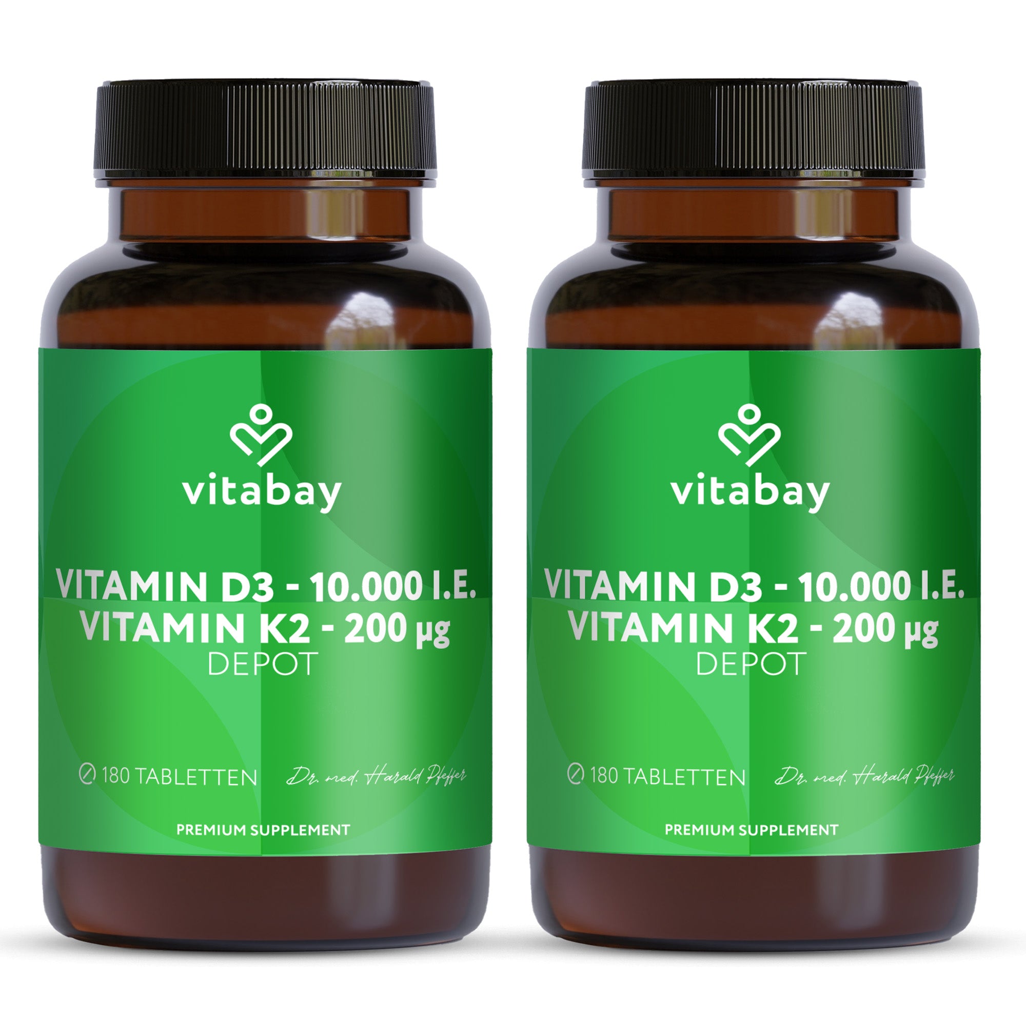 Vitamina D3 Depot 10.000 UI + Vitamina K2 200mcg - 180 compresse vegane