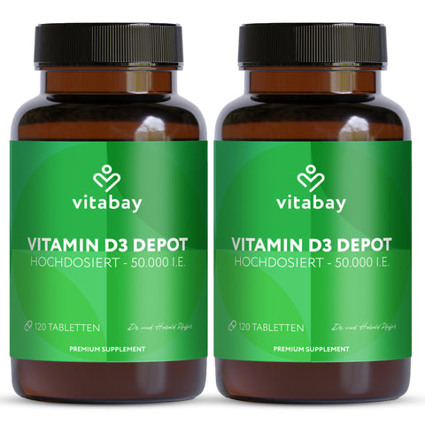 Vitamin D3 Depot 50.000 I.E. - vegane Tabletten