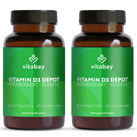 Vitamin D3 Depot 10.000 I.E. - Vegane Tabletten