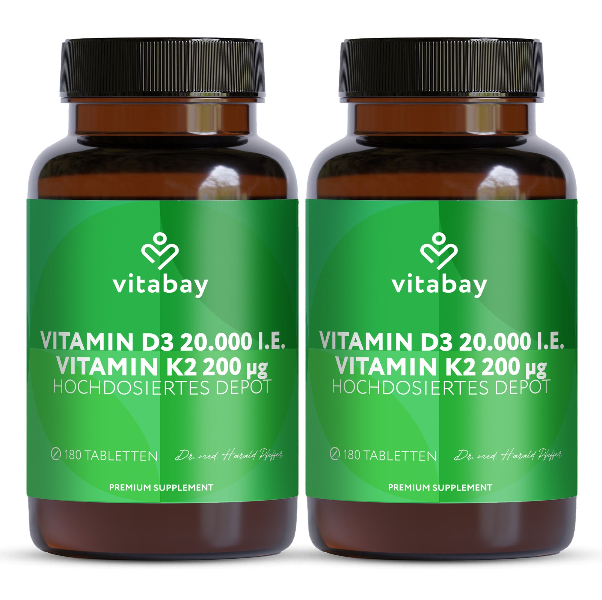 Vitamina D3 20.000 UI + K2 200 µg - 180 compresse vegane