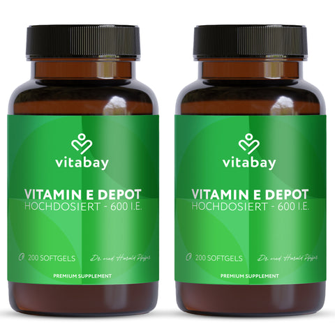 Vitamin E 600 IE Depot - Vegane Softgels