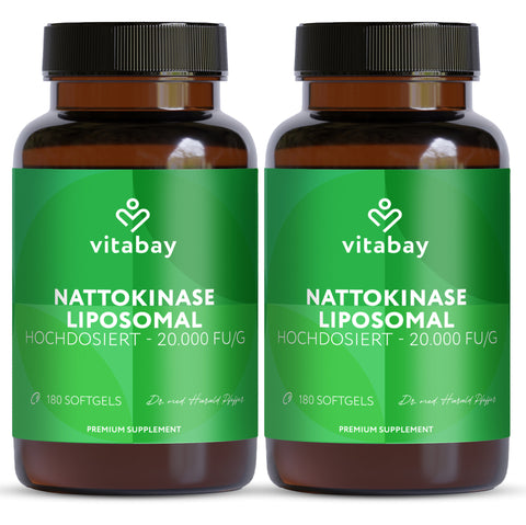 Nattokinase liposomiale 100 mg - 20.000 FU - 180 Softgel vegani