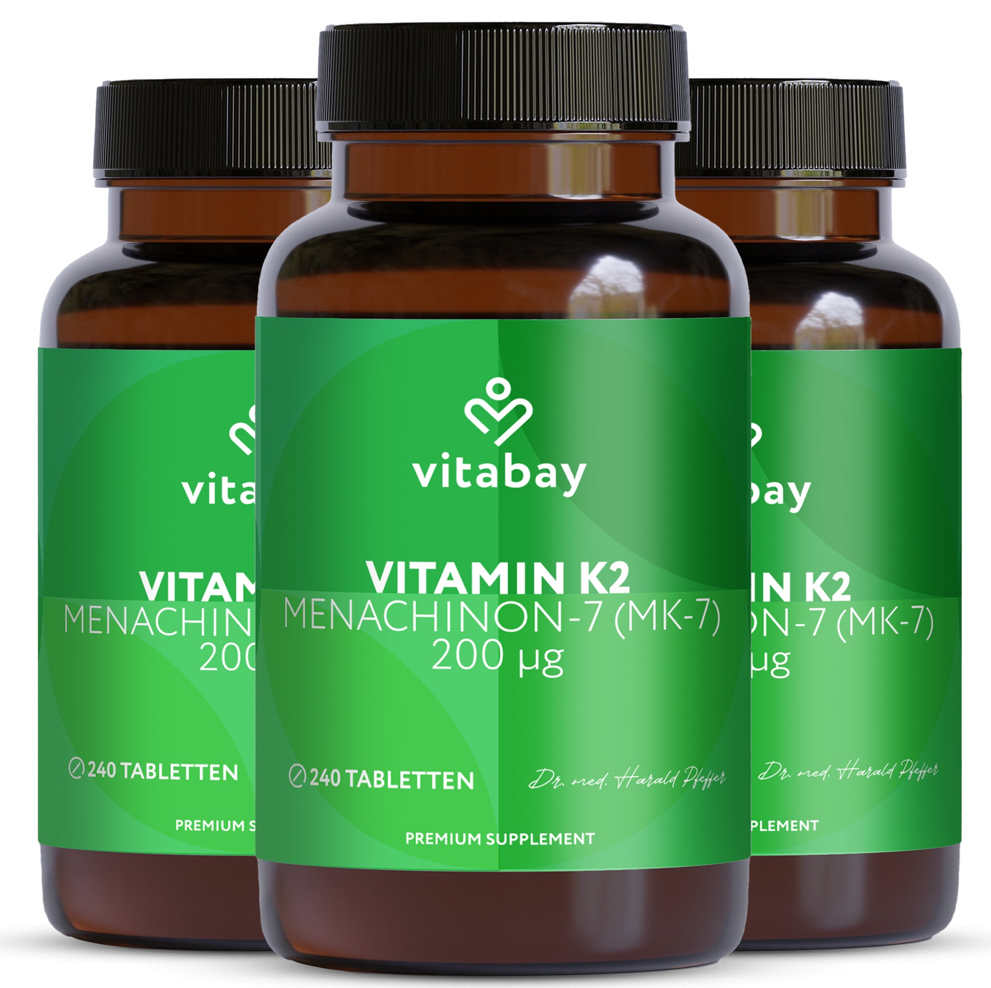 Vitamin K2 MK-7 200 µg - Vegane Tabletten