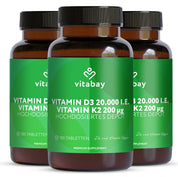 Vitamina D3 20.000 UI + K2 200 µg - 180 compresse vegane