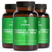 Vitamina D3 Depot 10.000 UI + Vitamina K2 200mcg - 180 compresse vegane