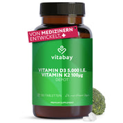 Vitamina D3 Depot 5000 UI + Vitamina K2 100mcg - 180 compresse vegane