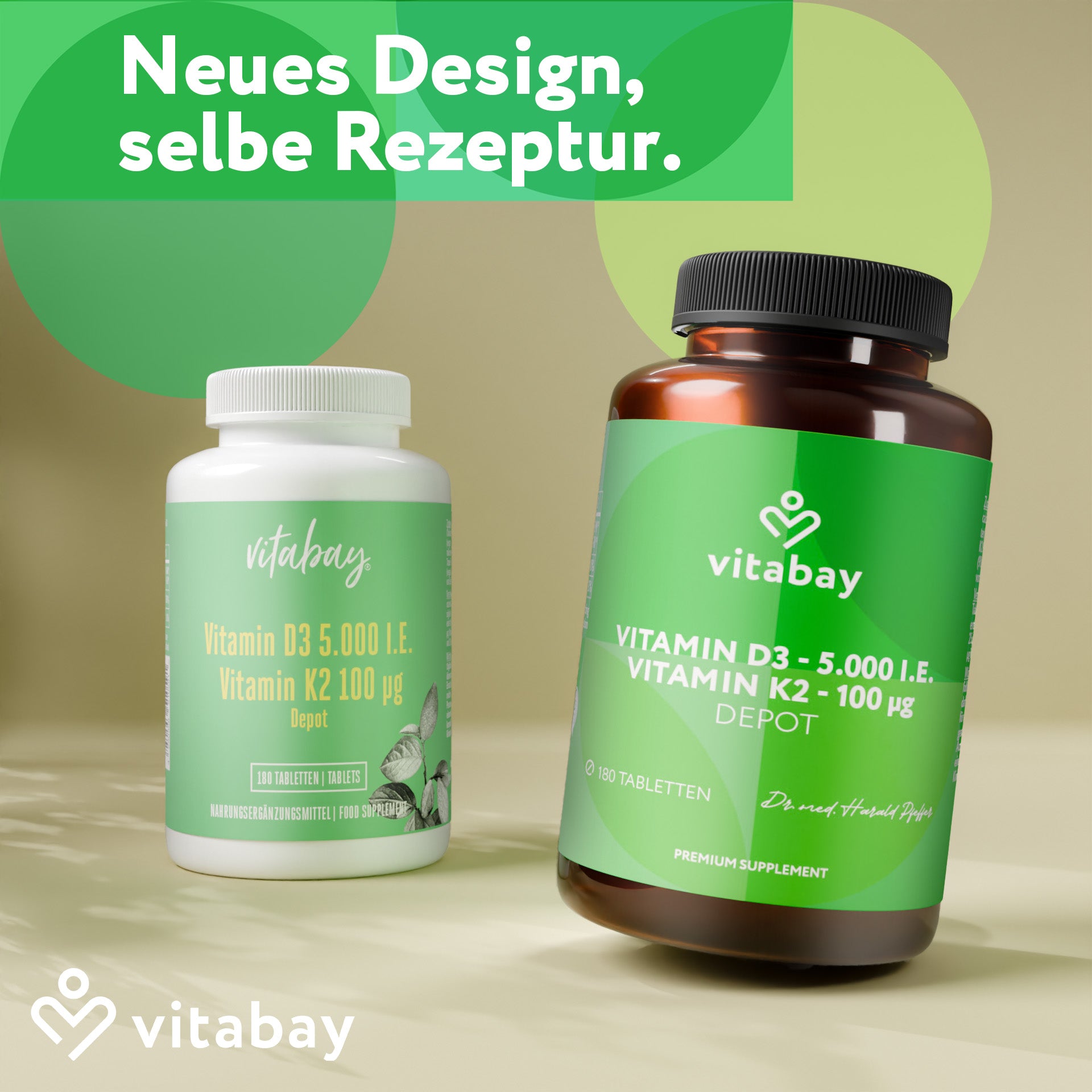 Vitamina D3 Depot 5000 UI + Vitamina K2 100mcg - 180 compresse vegane