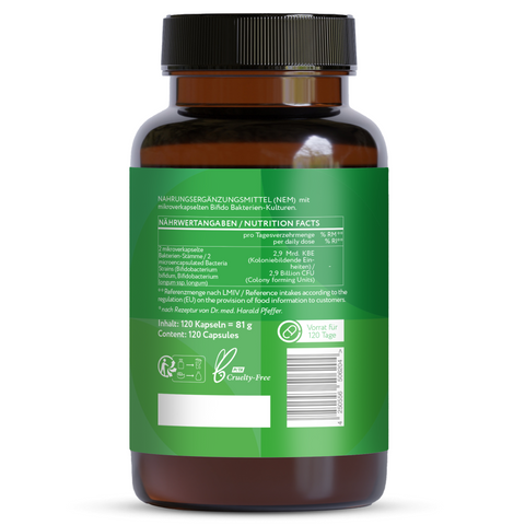 Bifidyn – bifidobatteri biotici – 42 miliardi di colture batteriche attive per capsula – capsule vegane