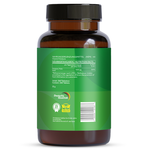 Acido Folico - Acido Folico - 1000 mcg - 240 compresse vegane