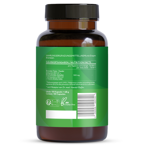 Bromelina - 500 mg - 100 capsule vegane a base di ananas 
