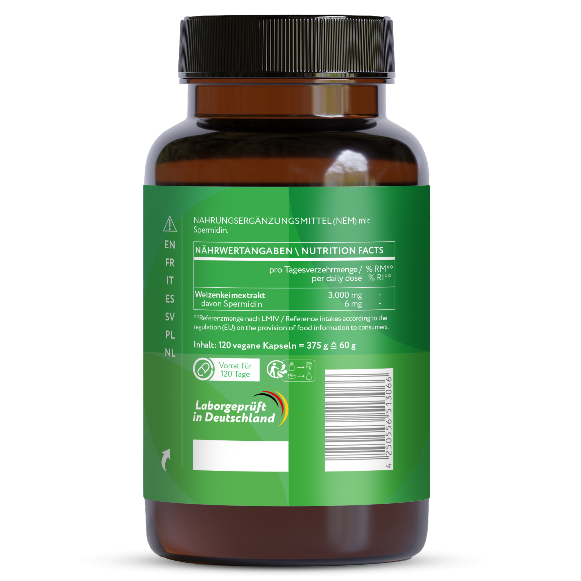 Spermidin 6 mg Hochdosiert - 120 Kapseln
