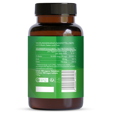 D-Biotina 10 mg Depot + Selenio 110 mcg + Zinco 10 mg - compresse