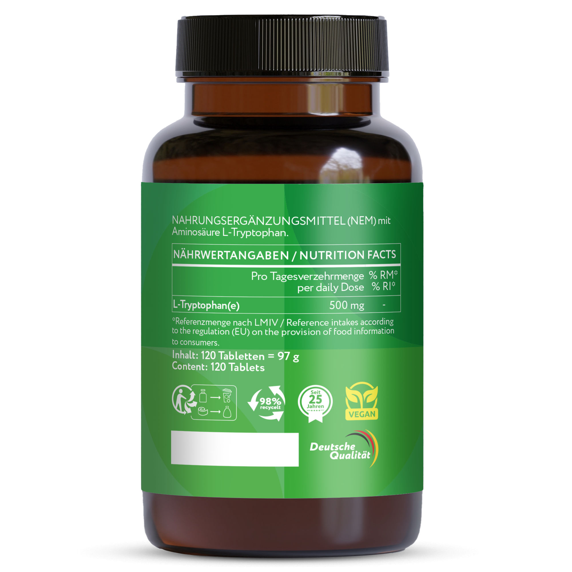 L-Triptofano 500mg vegano