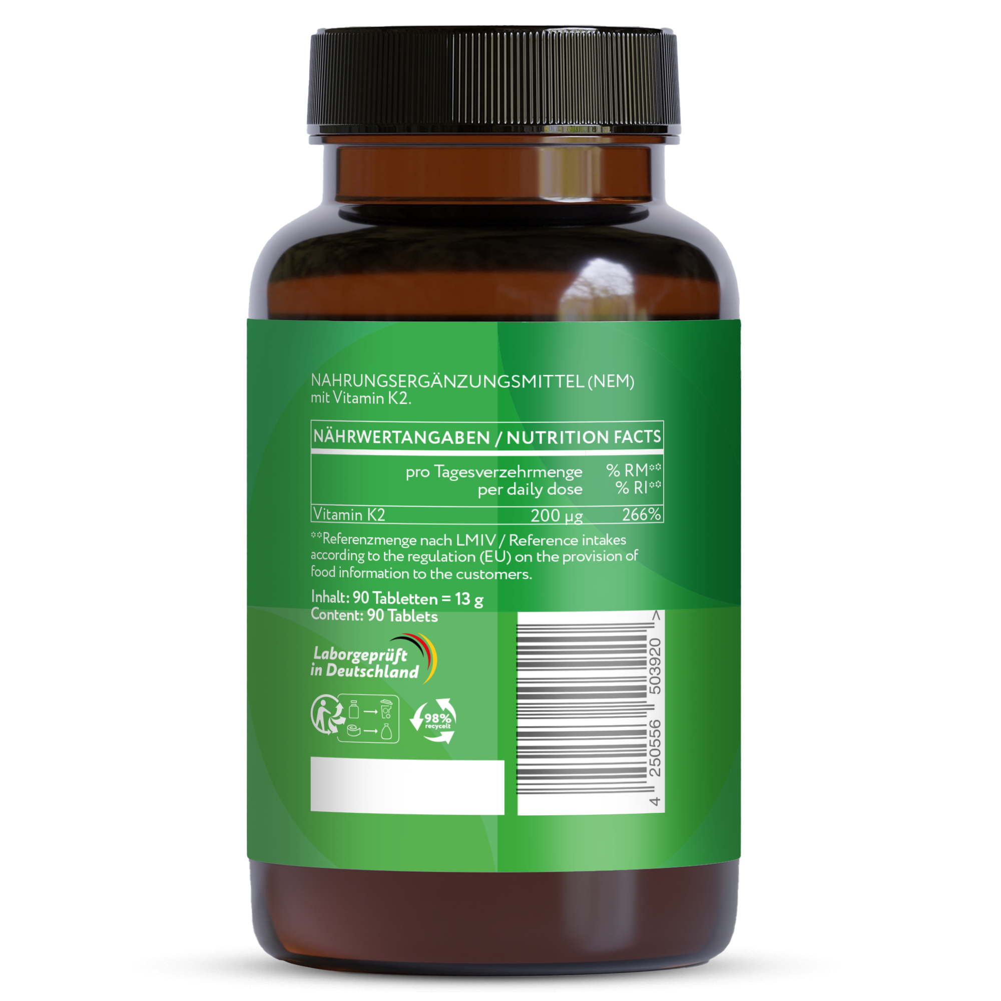 Vitamina K2 MK-7 200 µg - Compresse vegane