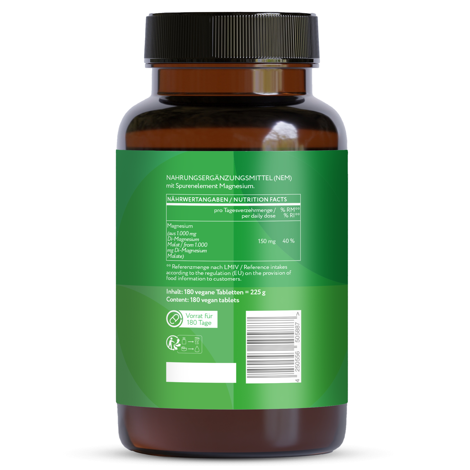 Magnesio Malato 1000mg - 180 compresse vegane