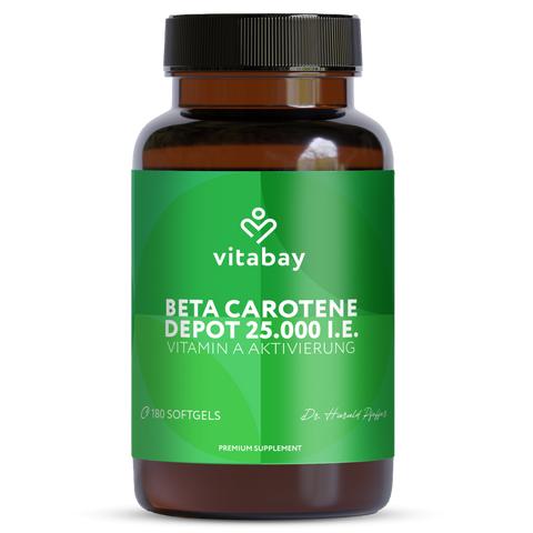 Deposito di beta carotene 25.000 UI - 180 capsule molli vegane