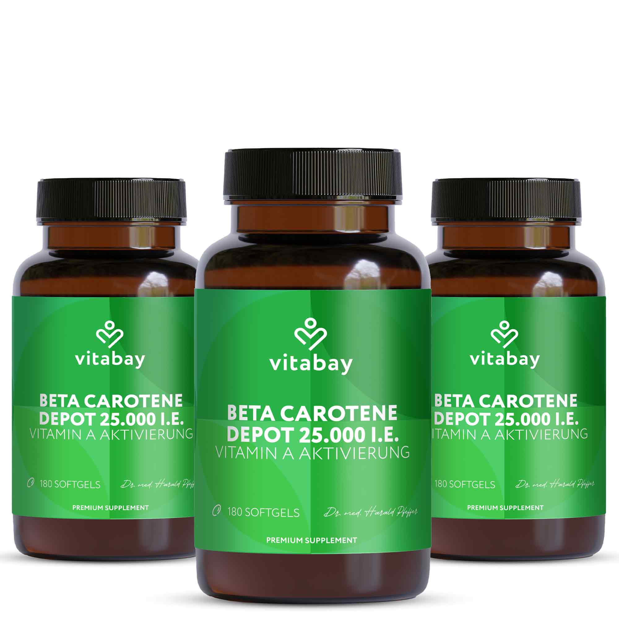 Deposito di beta carotene 25.000 UI - 180 capsule molli vegane
