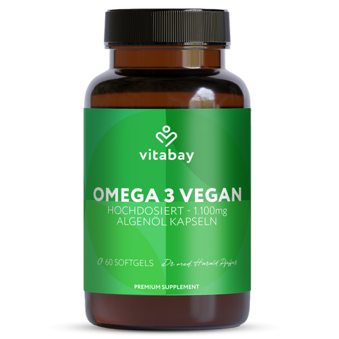 Capsule molli Omega 3 con 300 mg di olio di alghe DHA Vegan 60 capsule molli
