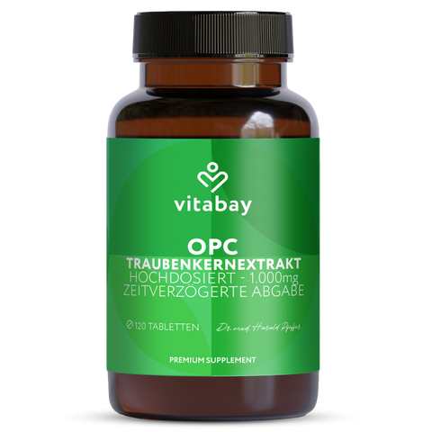 Estratto di semi d'uva OPC alto dosaggio - 1000 MG - 120 compresse vegane