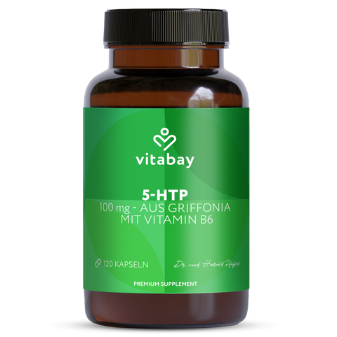 5-HTP 100 mg mit Vitamin B6 – 120 vegane Kapseln – aus Griffonia