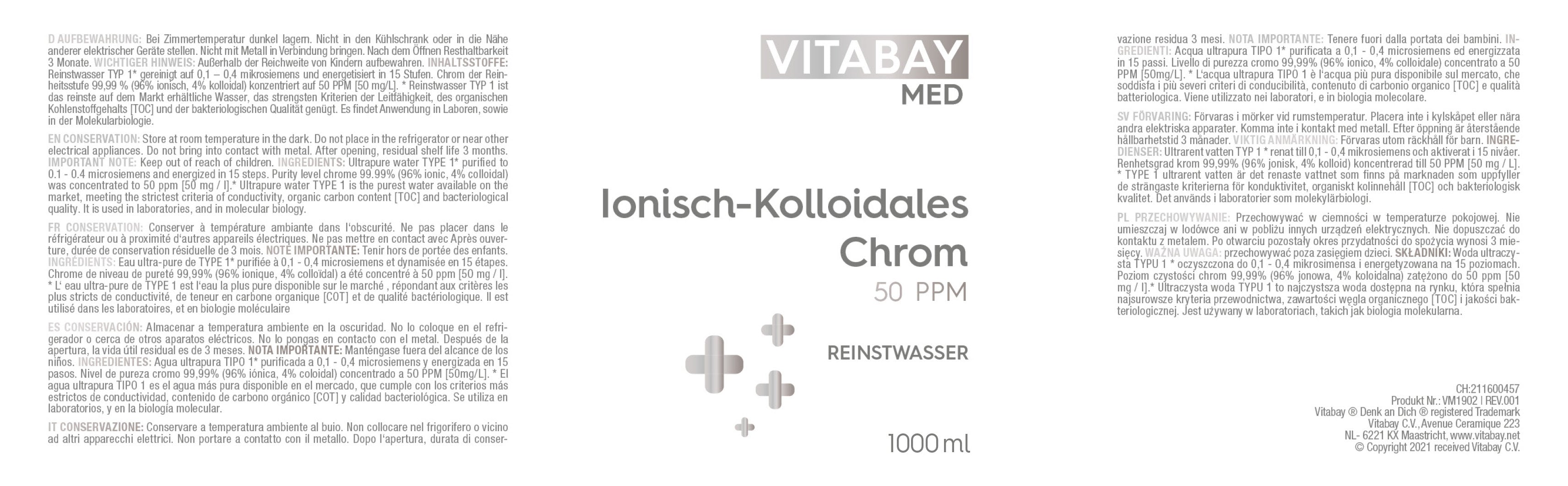 Cromo colloidale 50 PPM