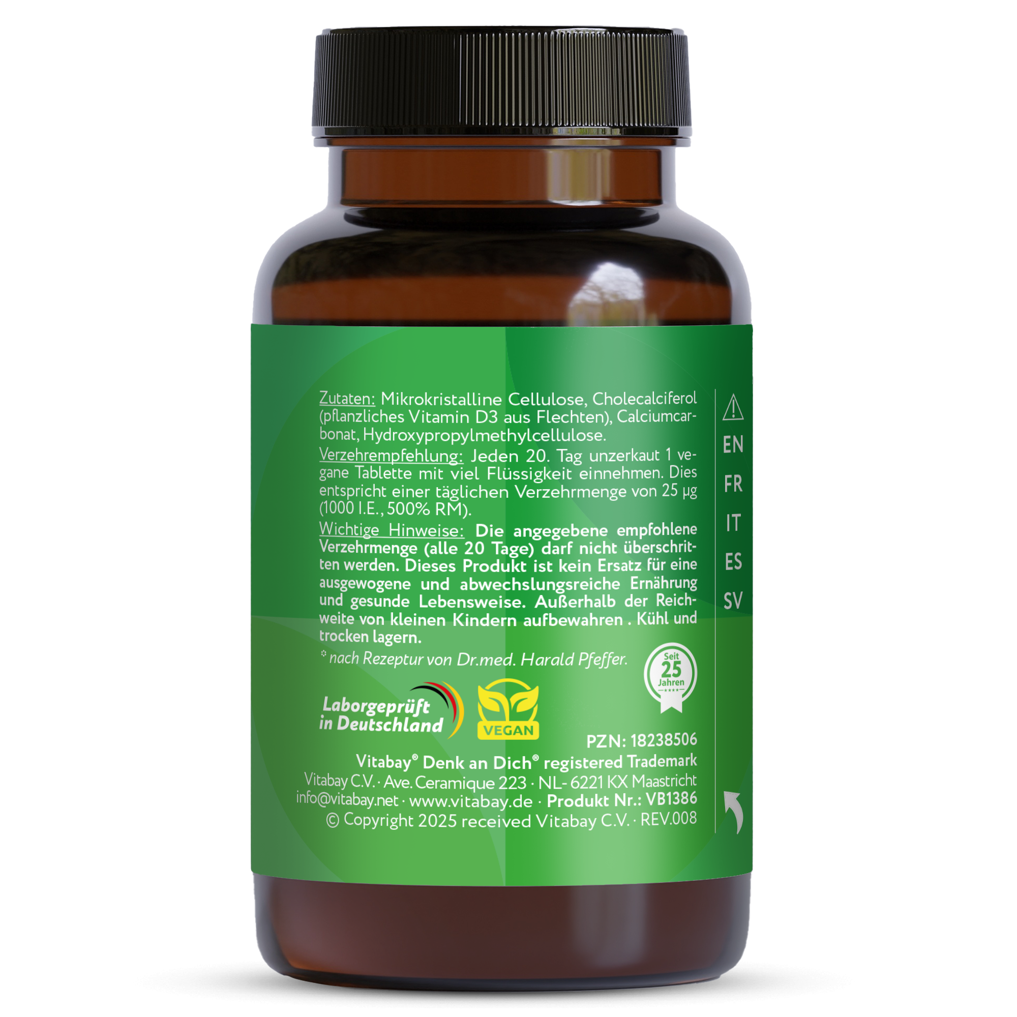Deposito di vitamina D3 20.000 UI - Compresse vegane