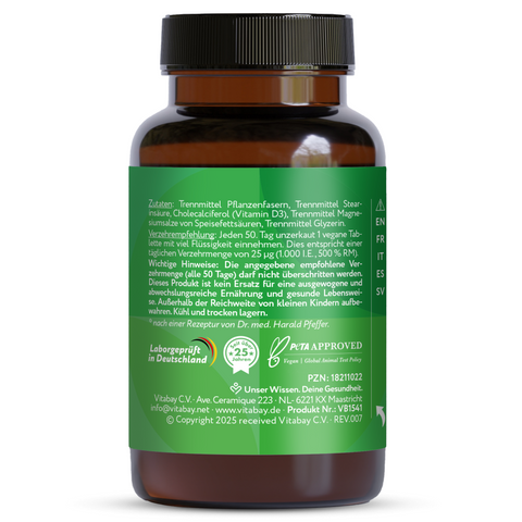 Vitamin D3 Depot 50.000 I.E. - vegane Tabletten