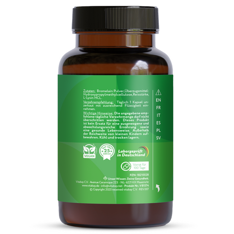 Bromelina - 500 mg - 100 capsule vegane a base di ananas 