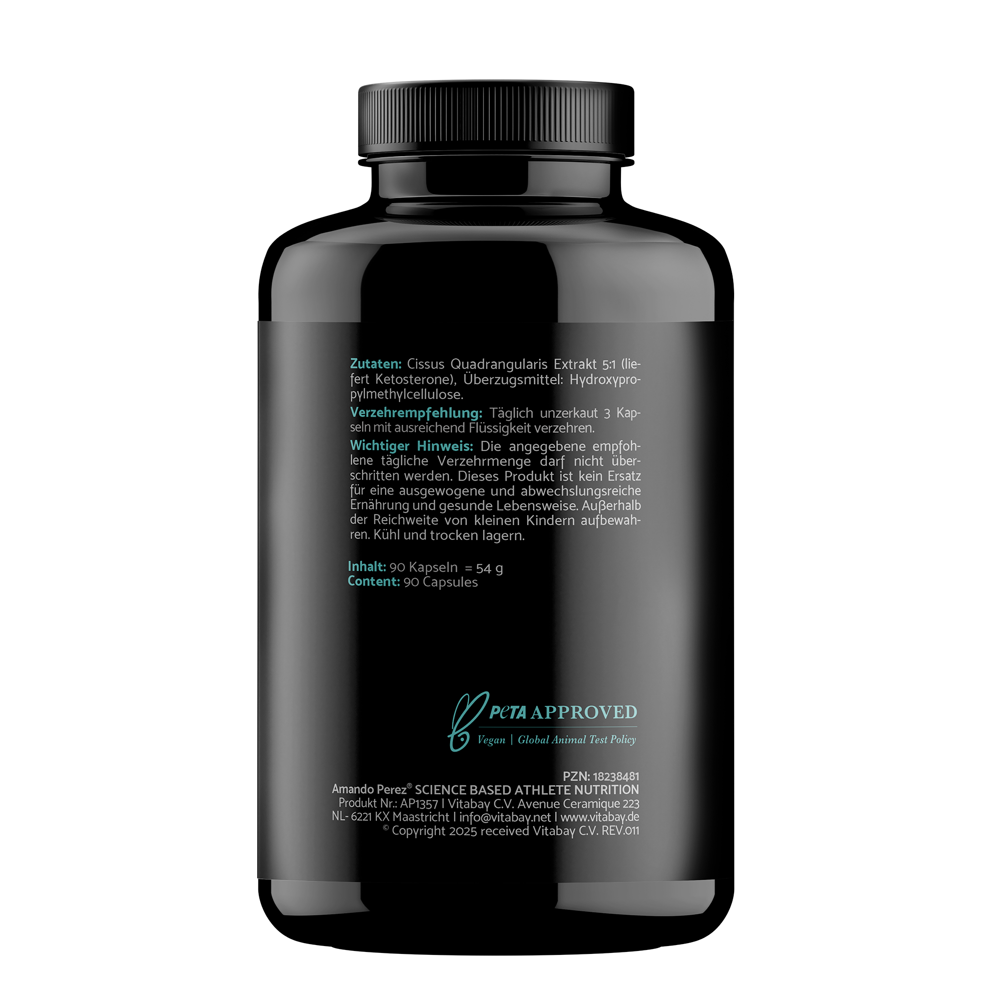 Cissus Quadrangularis Extrakt 2500 mg - 90 vegane Kapseln