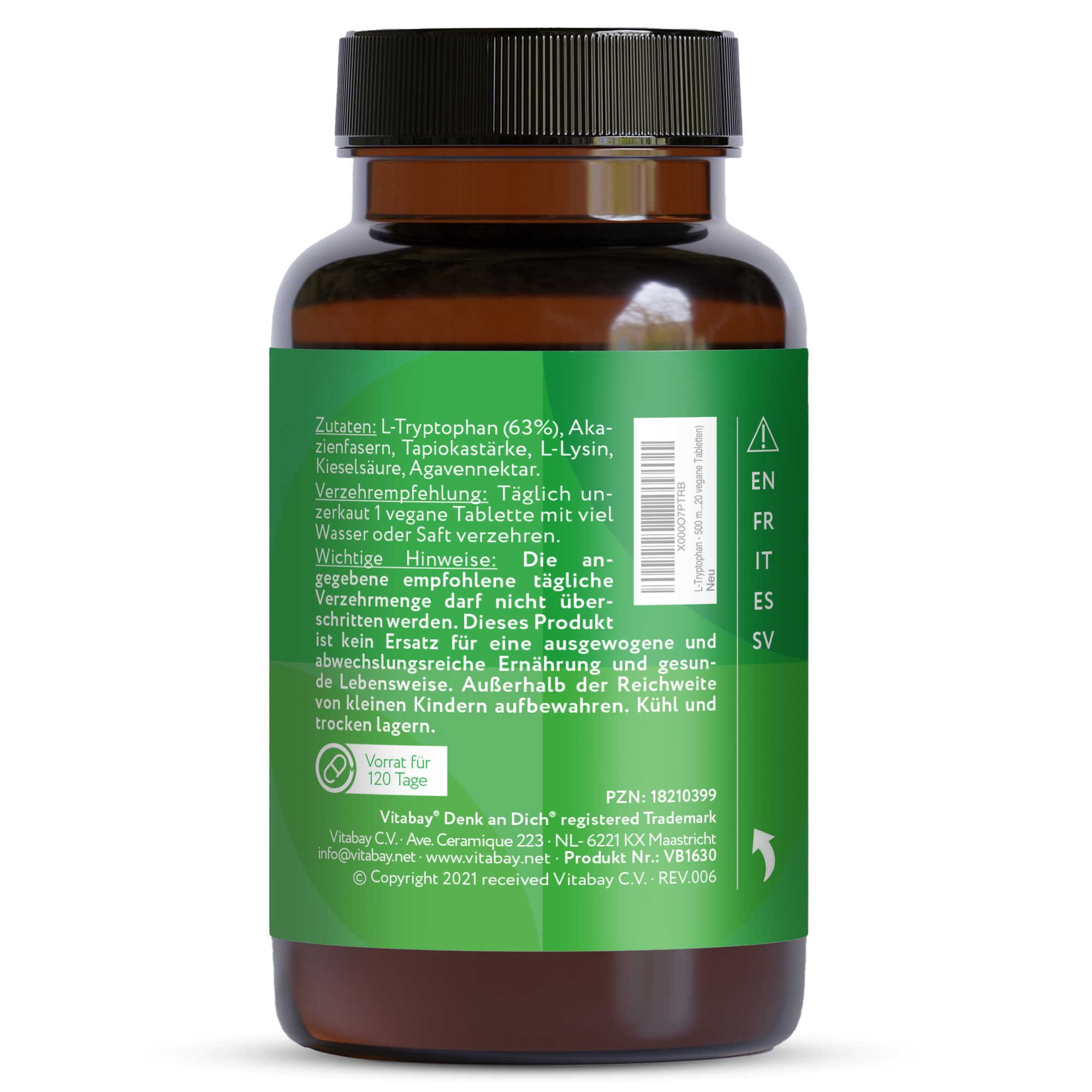 L-Triptofano 500mg vegano