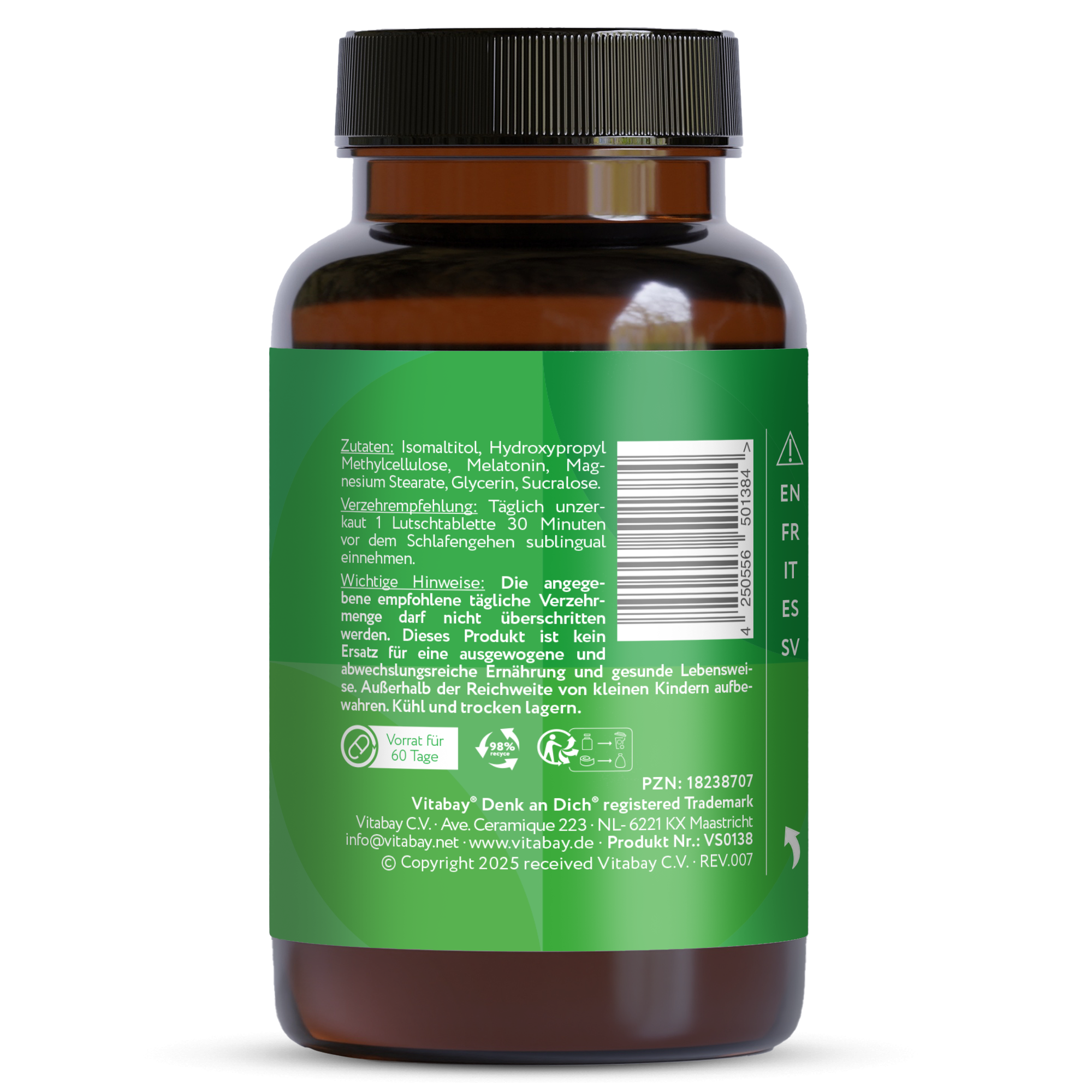 Melatonina 3 mg - Pastiglie vegane