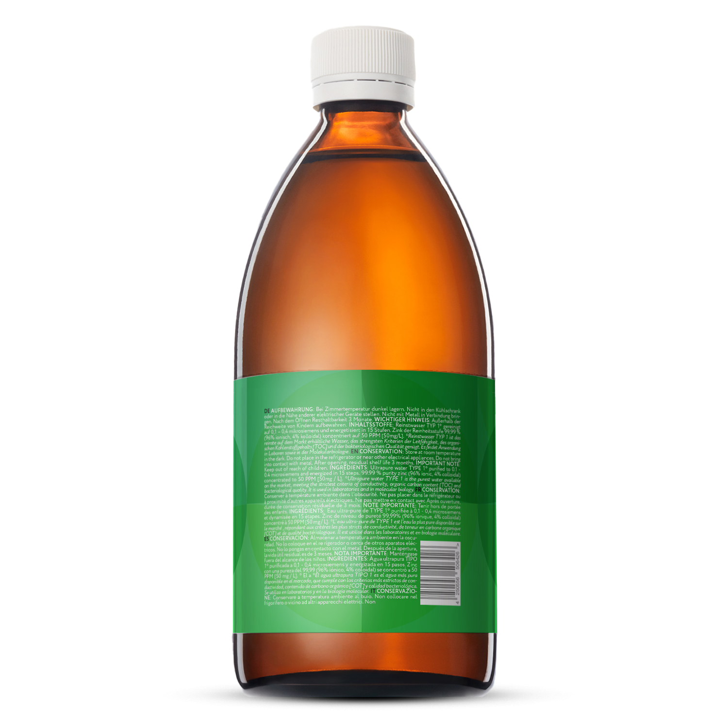 Zinco colloidale 50 PPM - Livello di purezza 99,99%