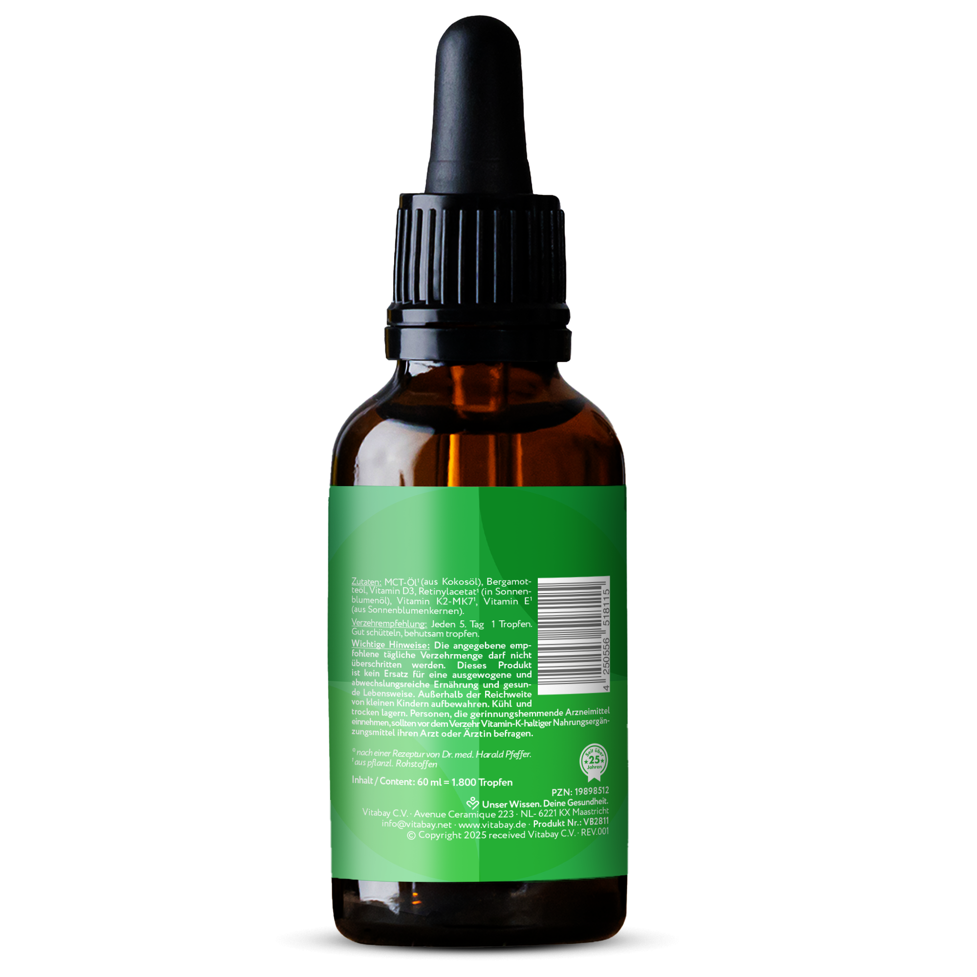 Vitamina D3 liquida 1.000 UI - Gocce vegane da 50 ml